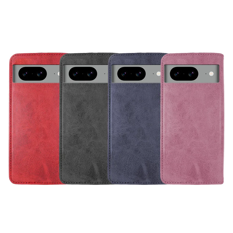 Capa Flip Apokin para Google Pixel 8 em Pele Sintética com Porta-cartões Preto