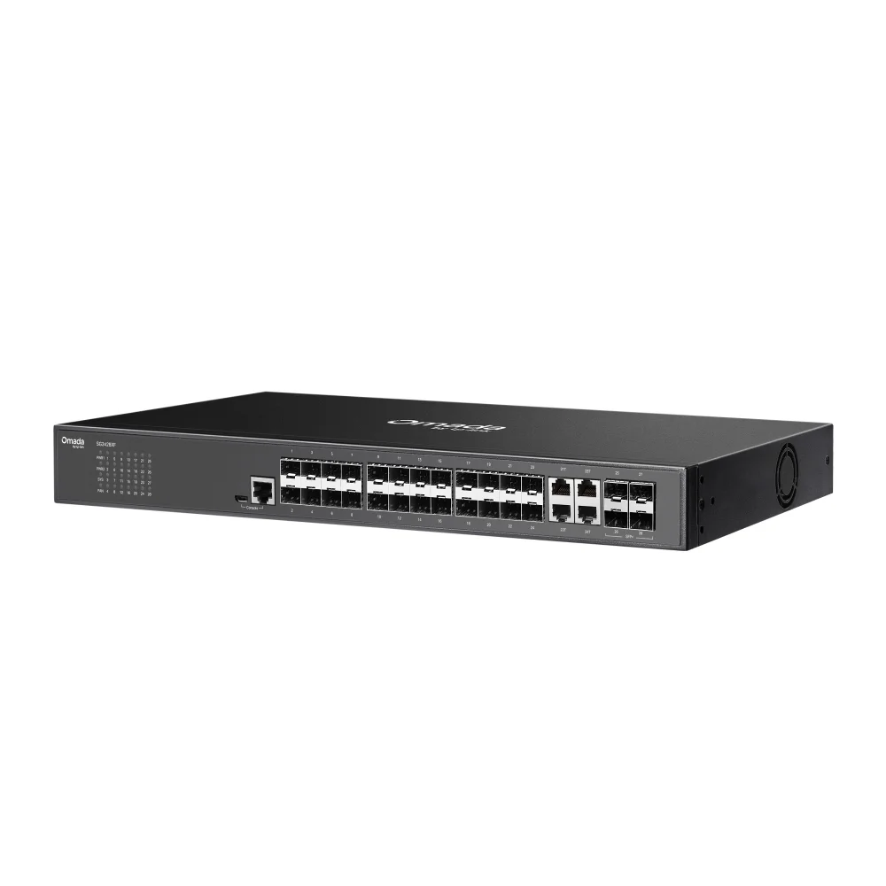 Switch TP-Link Omada SG3428XF Gerido L2+ 24 Portas SFP 4 Portas SFP+ 10G Rack 1U - Imagem 2