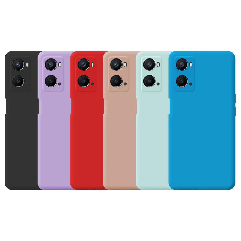 Capa de Silicone Macio Apokin com Proteção de Câmara 3D para Oppo A96 Lilás
