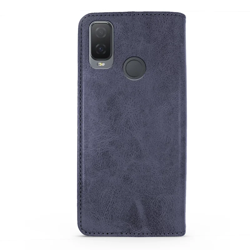 Capa Apokin com Porta-cartões em Pele Sintética para Alcatel 1L 2021 Preto - Imagem 5