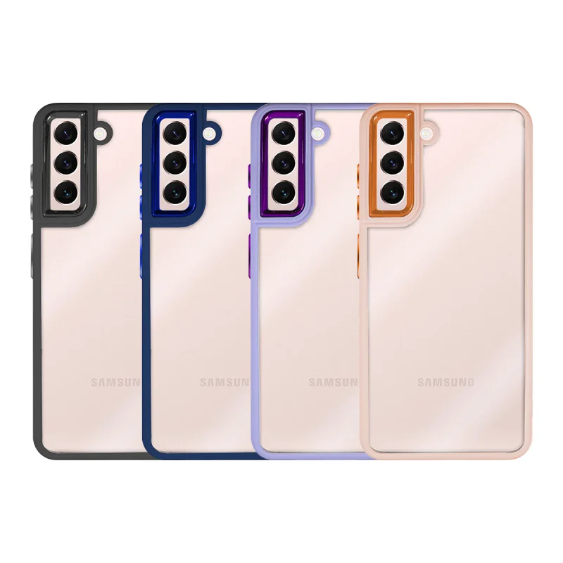 Capa Antichoque Apokin para Samsung Galaxy S22 Transparente com Bordo de Câmara em Alumínio Variedade de cores