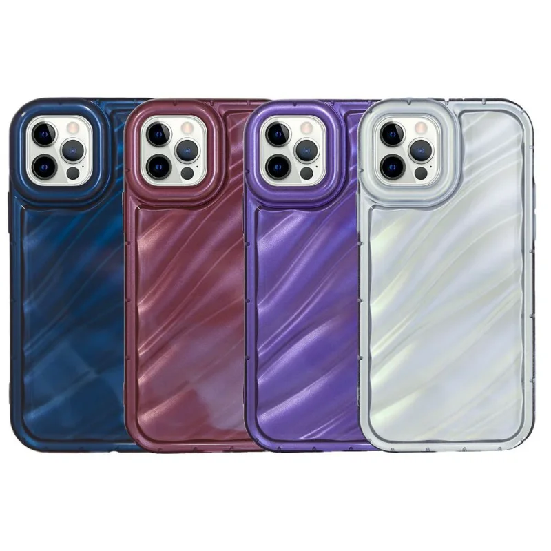 Capa Apokin para iPhone 14 Pro com Efeito Pérola Metálica Azul marinho - Imagem 1