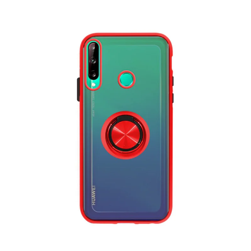 Capa Apokin para Huawei P40 Lite E em Gel Fumado com Suporte Azul - Imagem 3