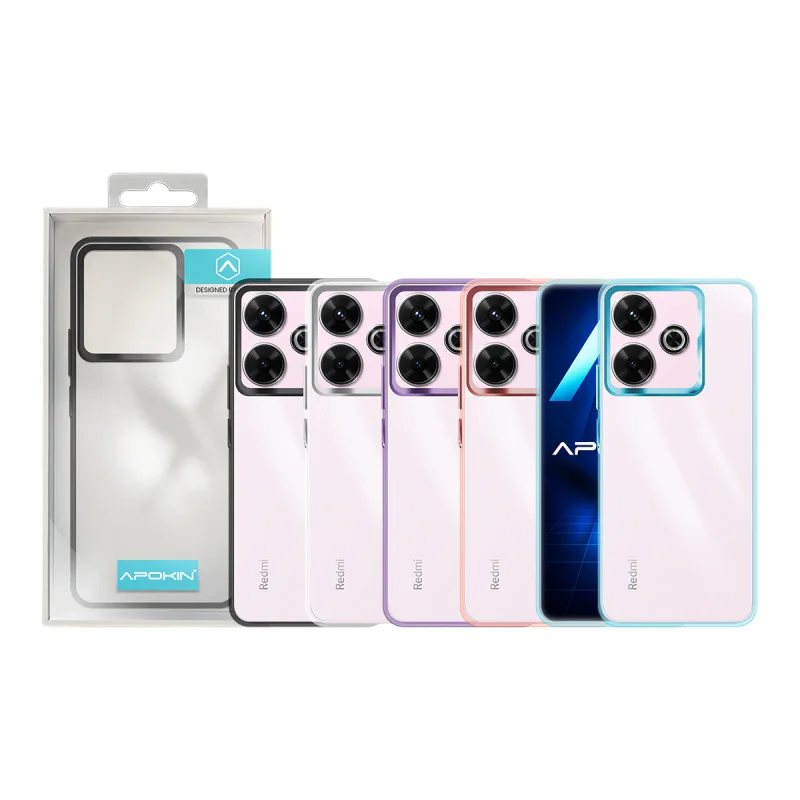 Capa Apokin para Xiaomi Redmi 13 Acrílica Transparente Lilás