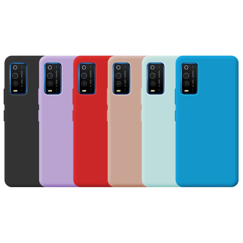 Capa Apokin para TCL 205 Silicone Macio com Proteção de Câmara 3D Vermelho