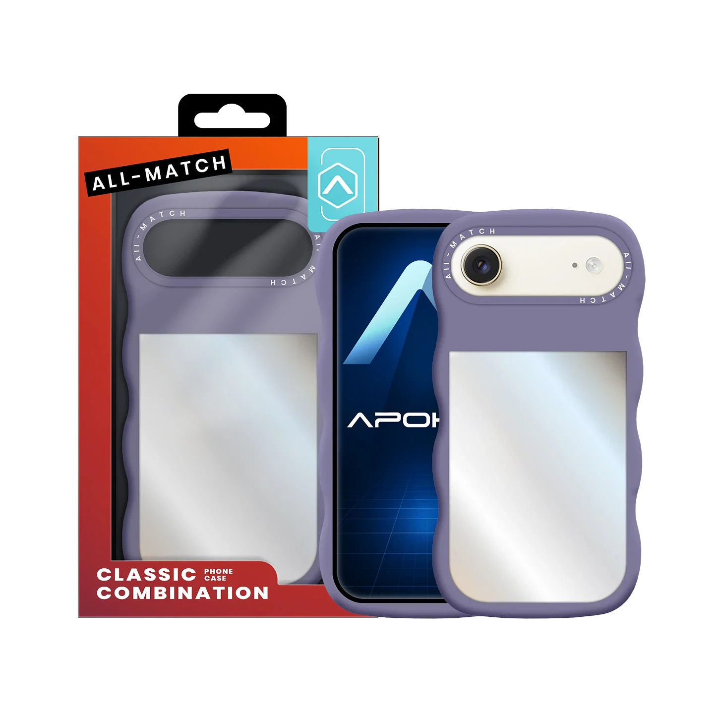 Capa Allmatch com Espelho Apokin para iPhone 17 Air Lila - Imagem 1