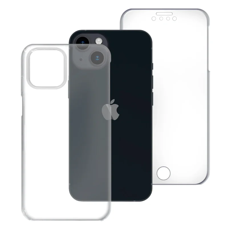 Capa Dupla Apokin para iPhone 13 360 Graus Silicone Transparente - Imagem 2