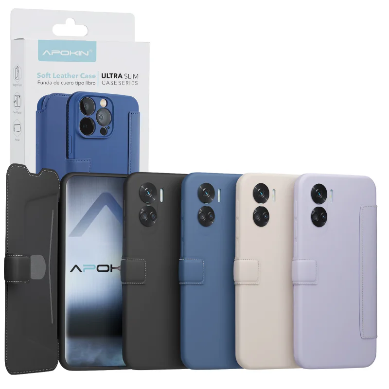 Capa Apokin para Honor 90 Lite Silicone Macio Azul - Imagem 1