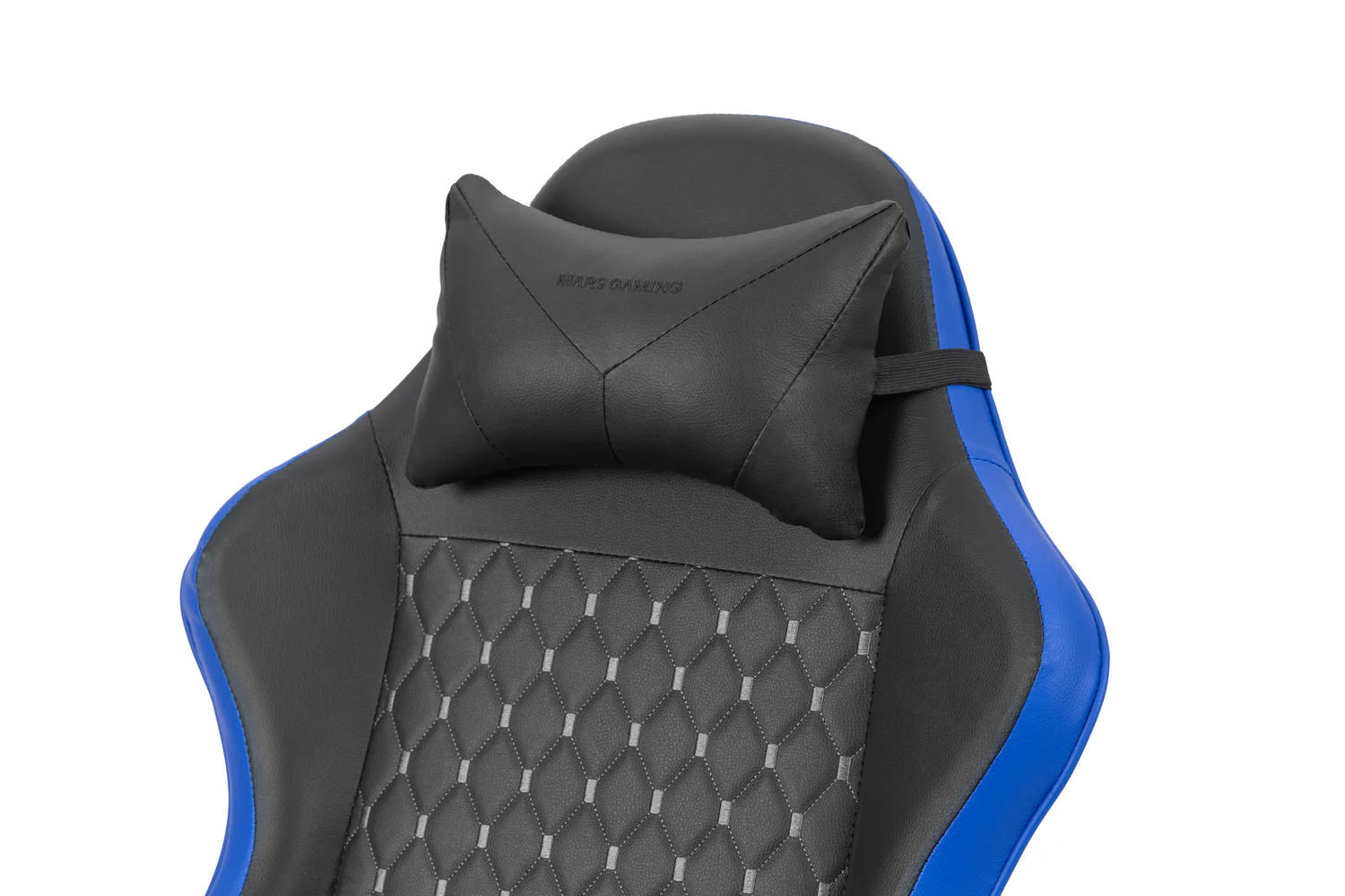 Cadeira Gaming Mars Gaming MGC-X em Pele Sintética com Apoio para Pés Extensível Preta e Azul - Imagem 8
