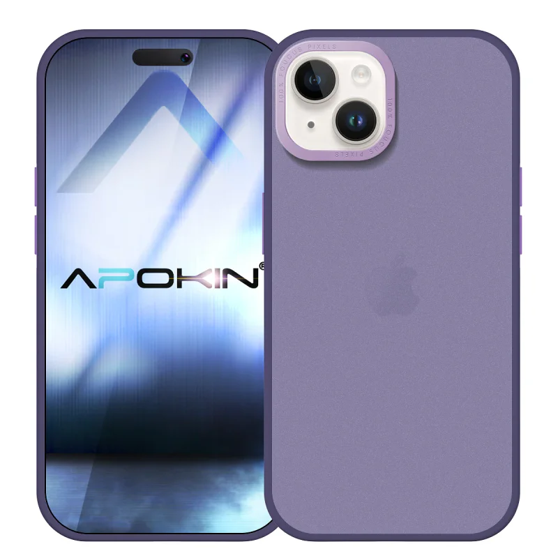 Capa Apokin para iPhone 15 Plus Focus Silicone Lilás - Imagem 3