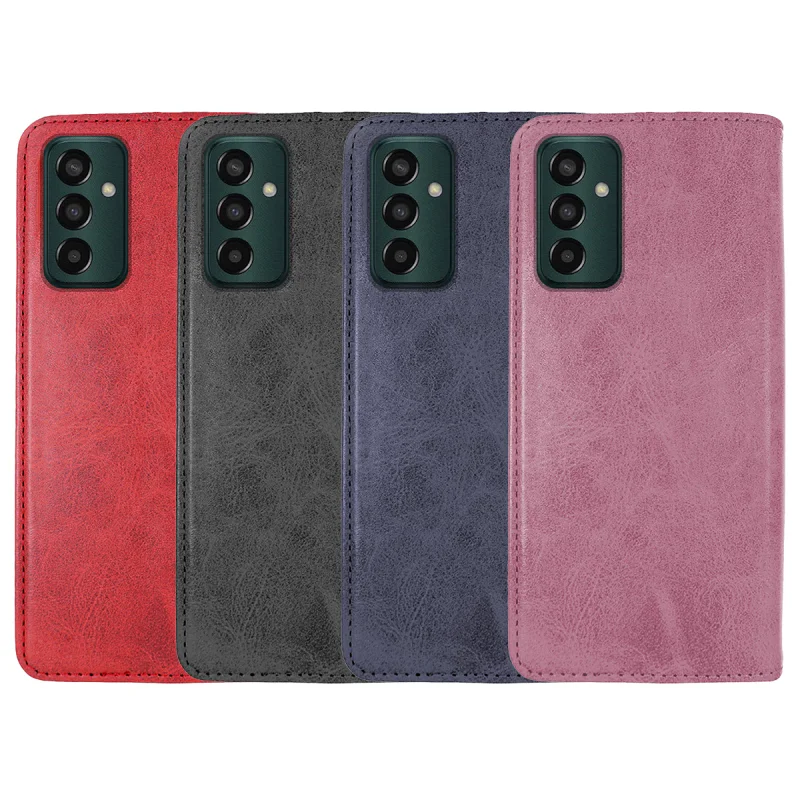 Capa Apokin para Samsung Galaxy M13 4G e M23 5G com Porta-cartões em Pele Sintética Rosa - Imagem 1