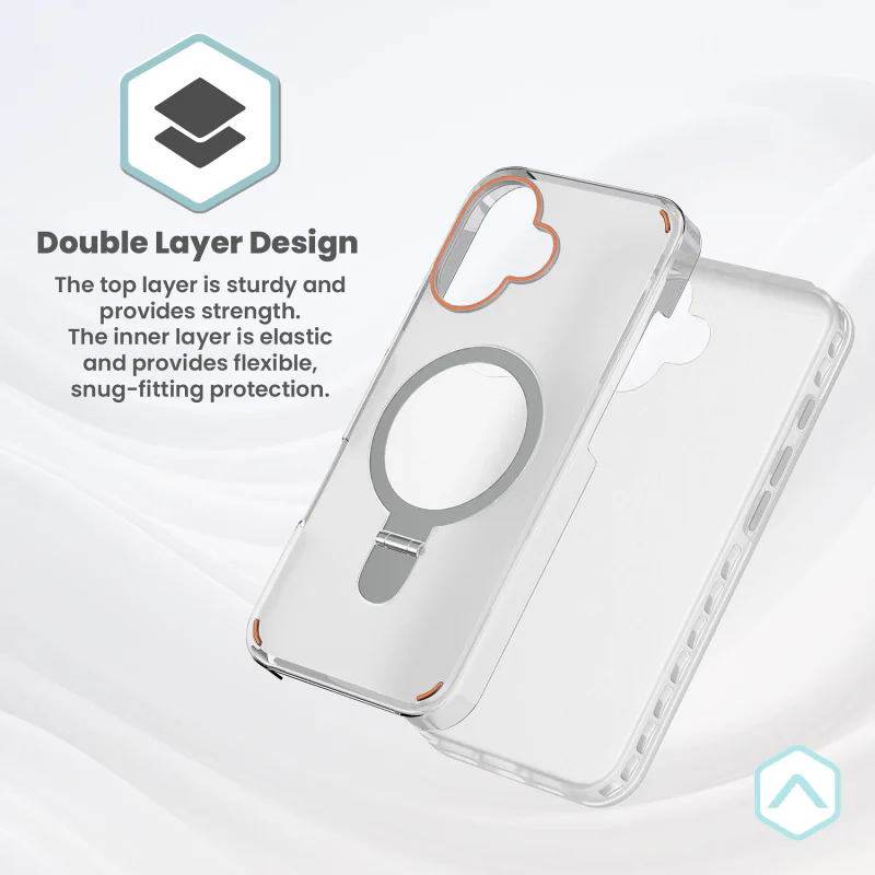 Capa Apokin para iPhone 17 Fumada com Suporte em Anel e MagSafe Variedade de cores - Imagem 3
