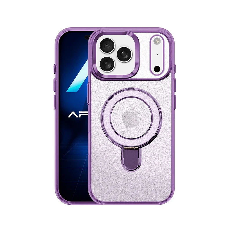 Capa Apokin com Purpurina e Anel MagSafe para iPhone 17 Pro Rosa - Imagem 2
