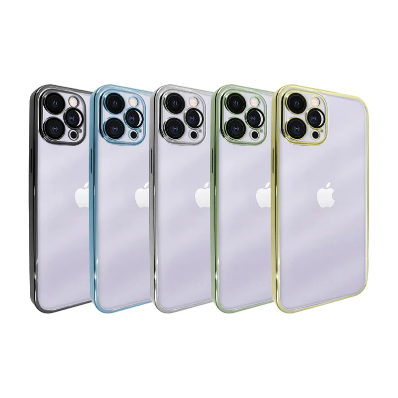 Capa Apokin para iPhone 12 Pro em Metacrilato com Borda Cromada Variedade de cores