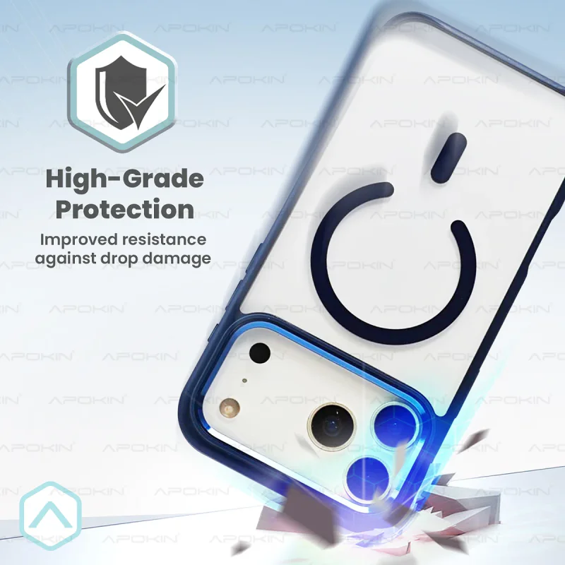 Capa Acrílica Apokin com MagSafe para iPhone 17 Azul - Imagem 3