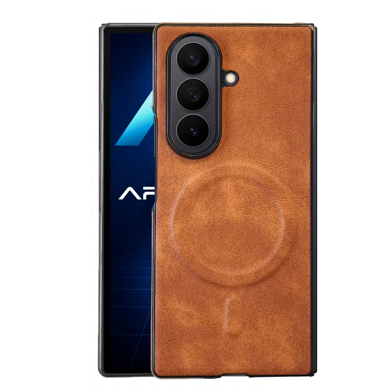 Capa Apokin para Samsung Galaxy Z Fold 7 com Efeito Pele e MagSafe Cinza - Imagem 4