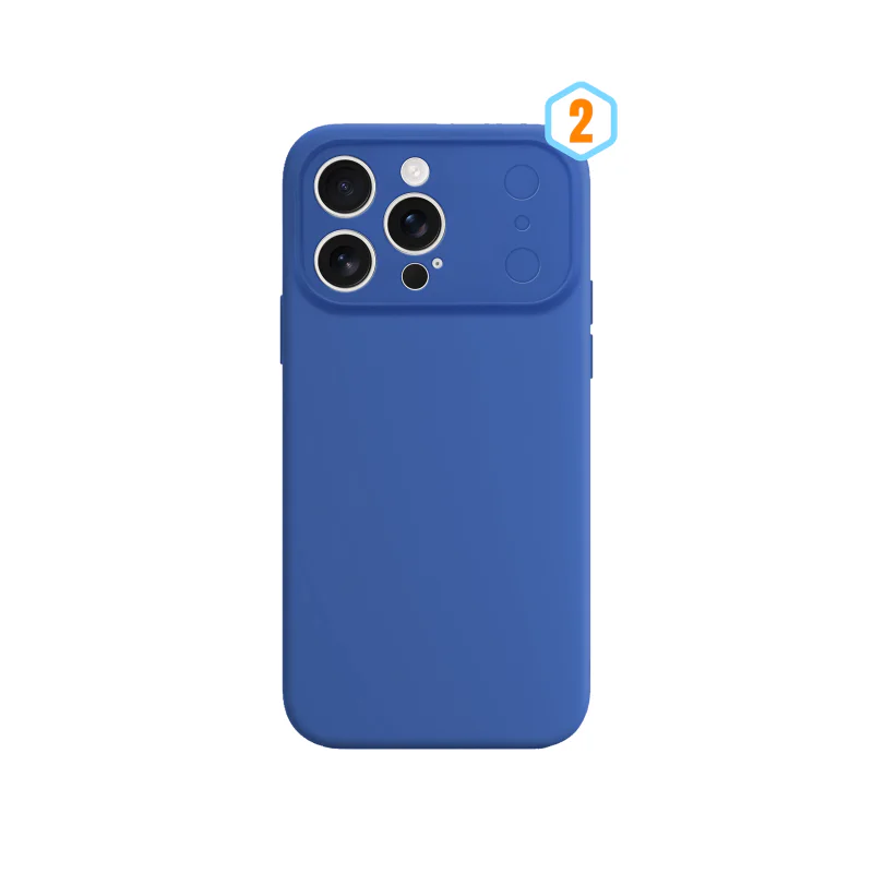 Capa Apokin para Apple iPhone 16 Pro em Silicone com Protetor de Câmara em Vidro Laranja - Imagem 3