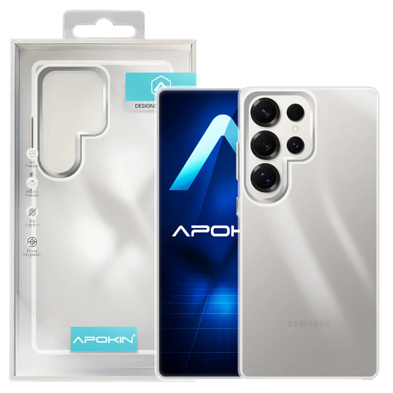 Capa Acrílica Apokin Transparente para Samsung Galaxy S25 Ultra Turquesa - Imagem 3