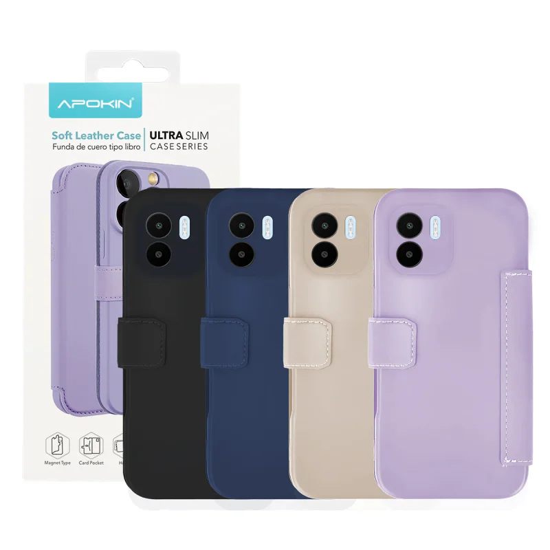 Capa Apokin em Silicone Efeito Pele para Xiaomi Redmi A1 e Redmi A2 Azul