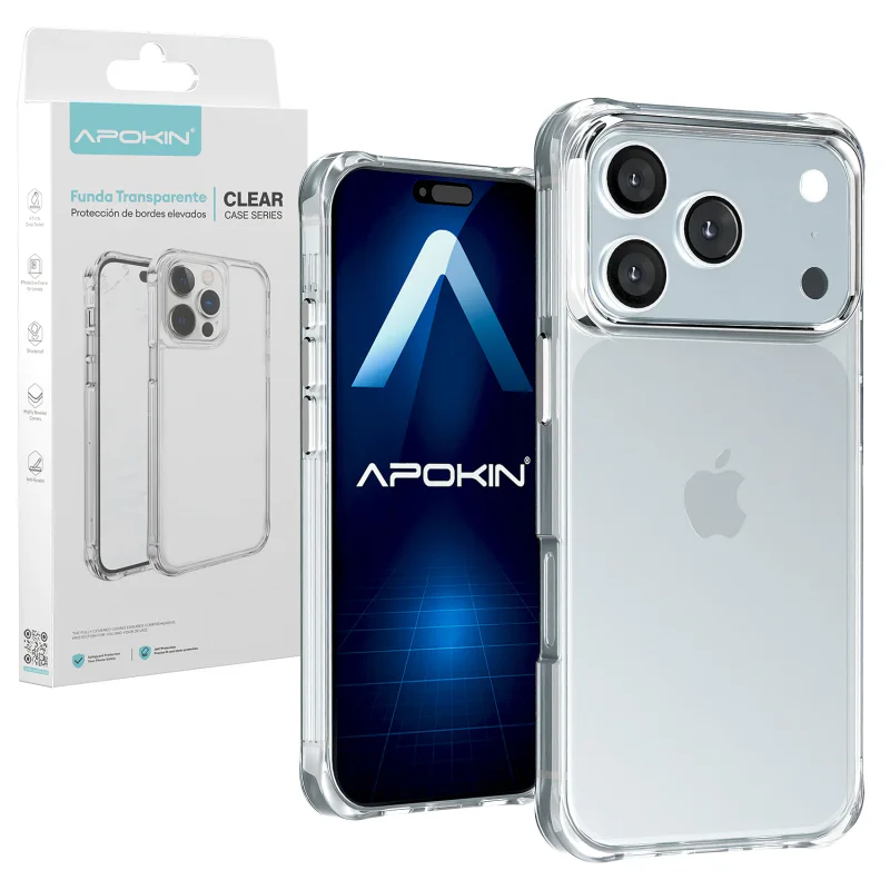 Capa Apokin para iPhone 17 Pro Max e 18 Pro Max Silicone Transparente Espessura Extra 3,3 mm - Imagem 5