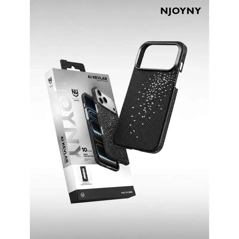 Capa Apokin NJOYNY Kevlar Series iPhone 17 Pro Max e 18 Pro Max Multicolor Modelo 2 - Imagem 5
