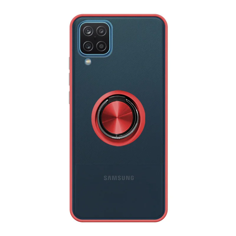 Capa Apokin para Samsung Galaxy A12 em Gel com Íman e Suporte Fumado Preto - Imagem 4