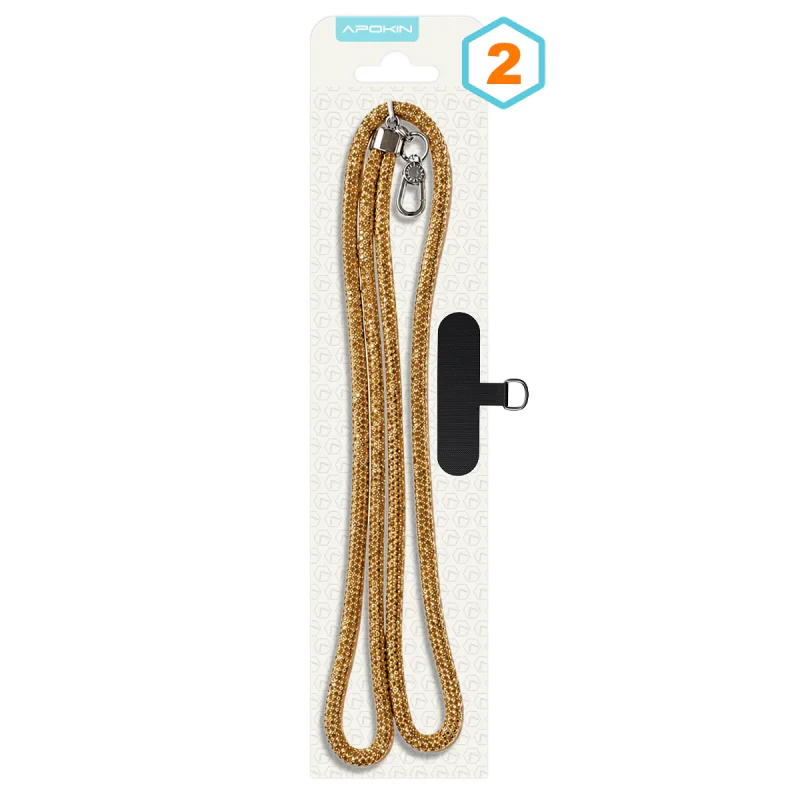 Cordão Universal Apokin com Pendente de Diamante e Adaptador para Telemóvel Branco - Imagem 3
