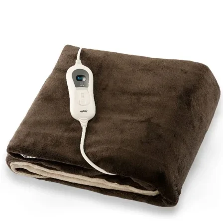 Manta Elétrica Avant AV7591 120W 160 x 120 cm com 3 Temperaturas Castanho e Bege