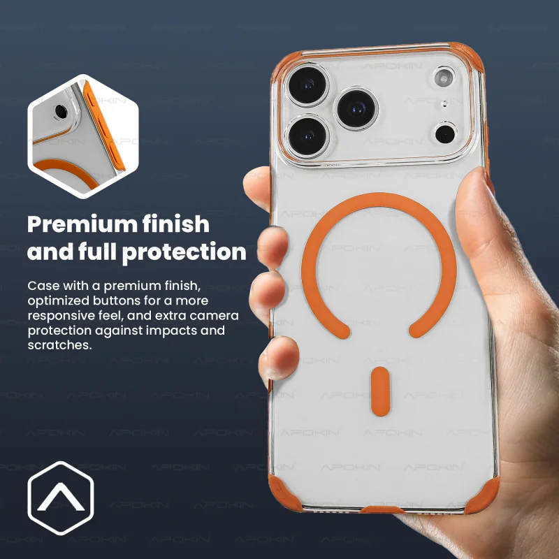 Capa Apokin Allmatch para iPhone 17 Pro Max Híbrida com MagSafe Branco - Imagem 4