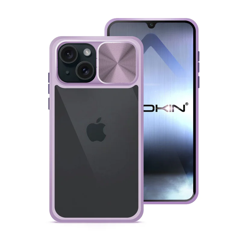 Capa de Gel Apokin Antichoque com Cobertura Deslizante para iPhone 15 Variedade de cores - Imagem 4
