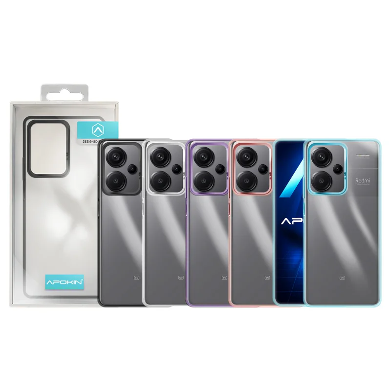 Capa Acrílica Apokin para Xiaomi Redmi Note 13 Pro Plus 5G Transparente Preto