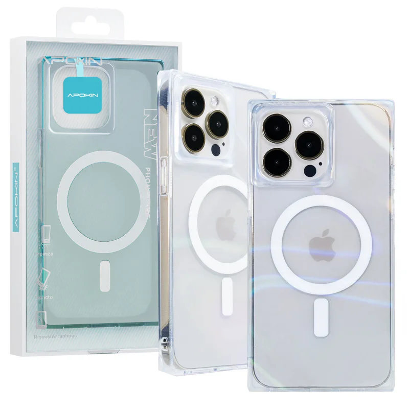 Capa Apokin para iPhone 16 Efeito Espelho Transparente com MagSafe Transparente - Imagem 2