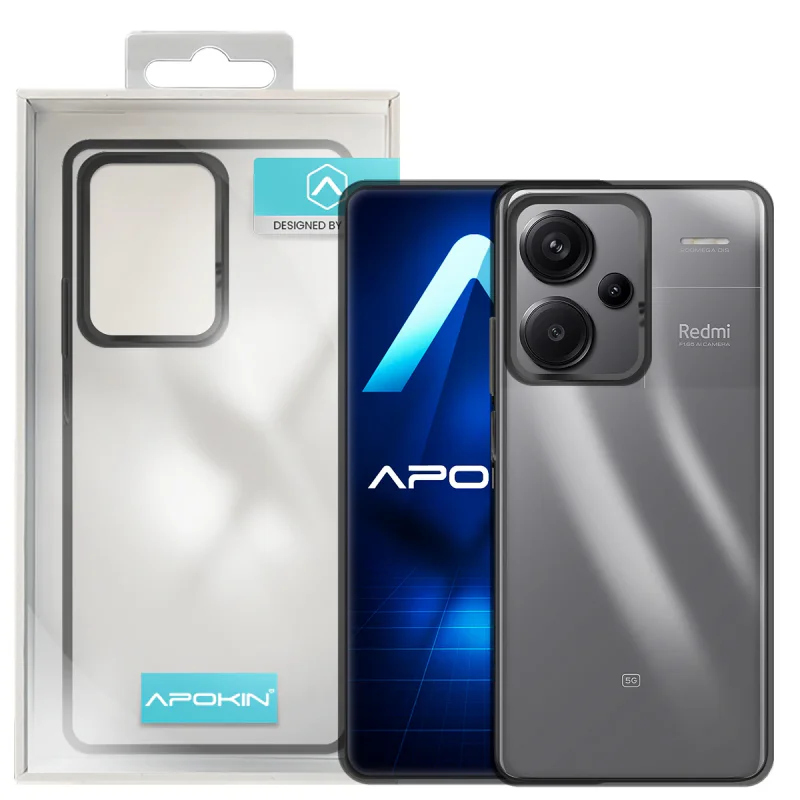 Capa Acrílica Apokin para Xiaomi Redmi Note 13 Pro Plus 5G Transparente Preto - Imagem 2