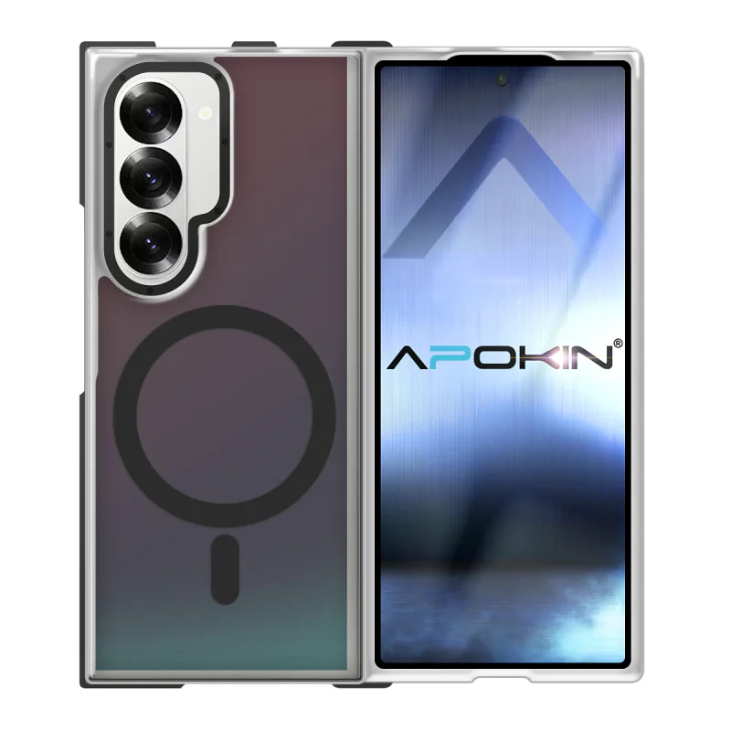 Capa Apokin Camaleão para Samsung Galaxy Z Fold 7 com MagSafe Cor: Prata - Imagem 3