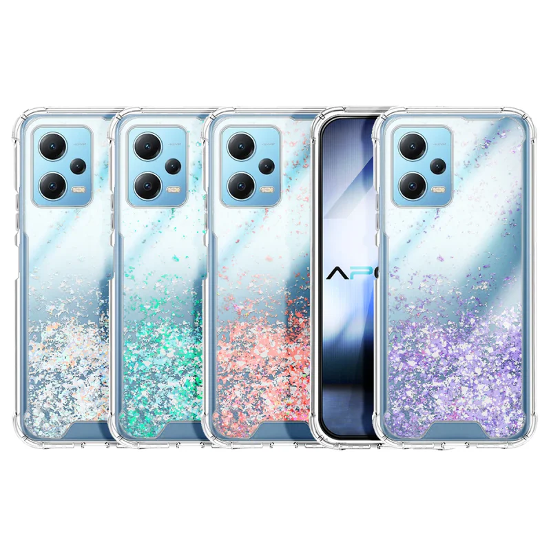 Capa Apokin para Xiaomi Redmi Note 12 4G Gel Transparente com Purpurina Variedade de cores