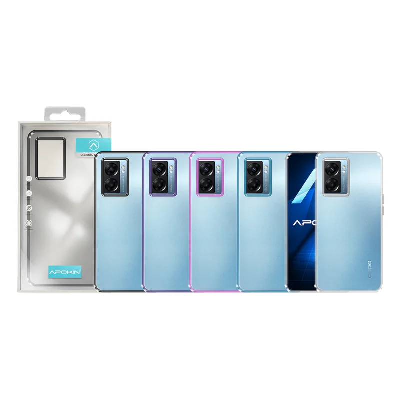 Capa Apokin Antichoque para Oppo A57 4G com Rebordo Colorido Azul - Imagem 1