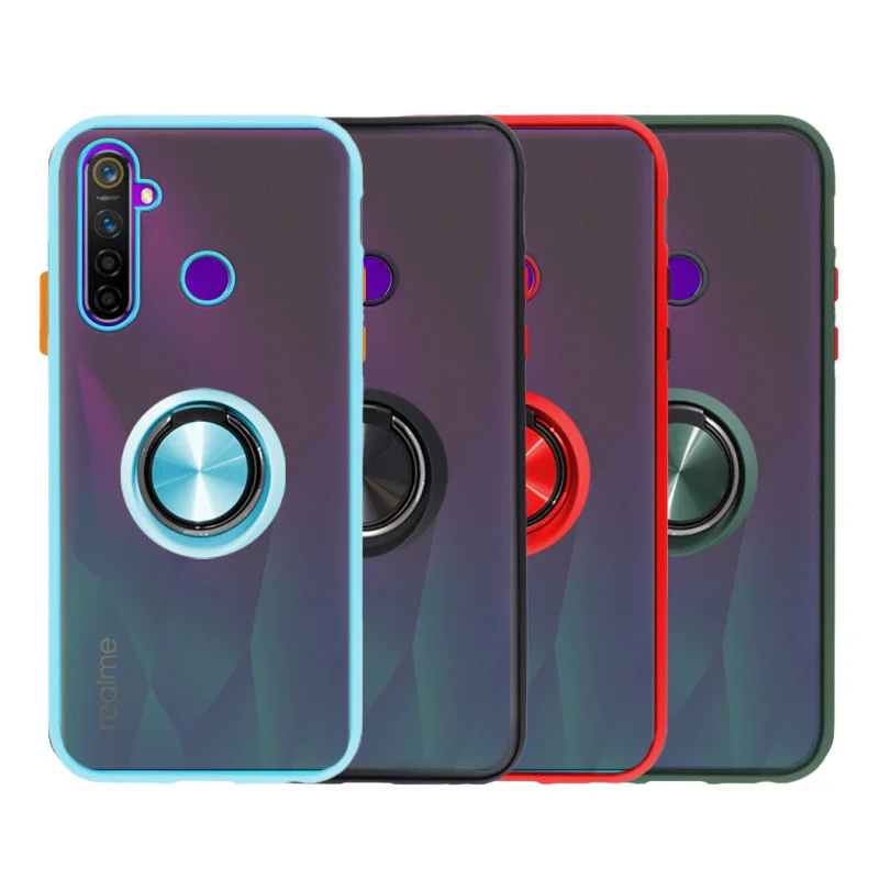 Capa Apokin ZTE Blade A31 Gel Fumado Magnética com Suporte Vermelho - Imagem 1