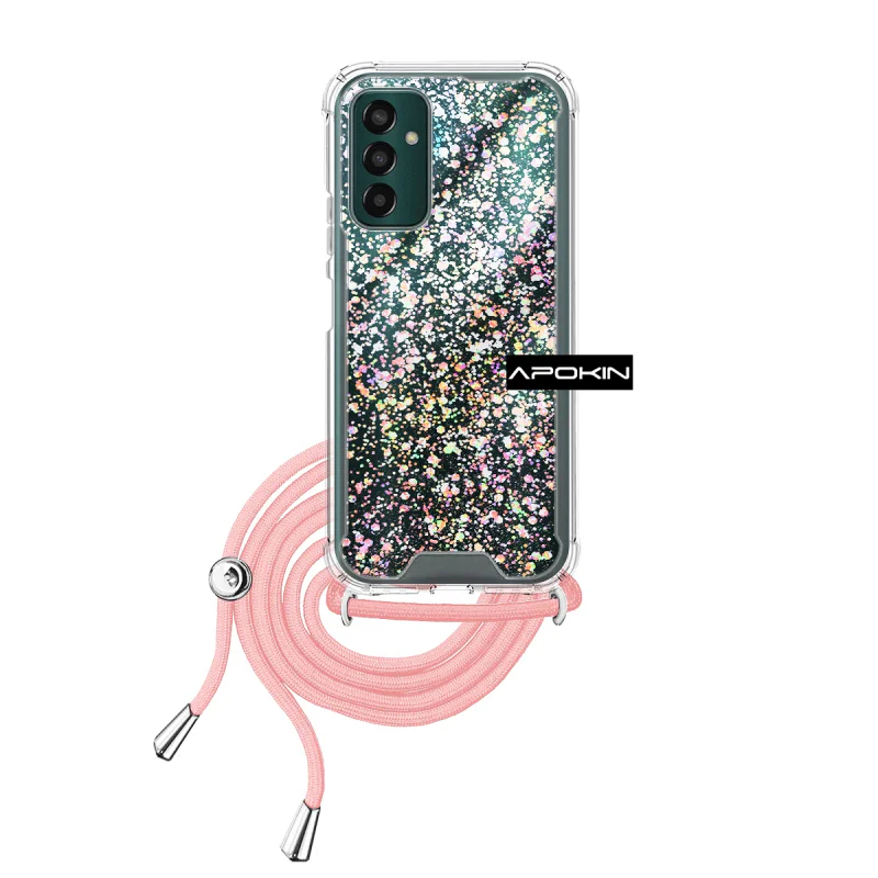 Capa de Gel Apokin para Samsung Galaxy M13 4G e M23 5G Transparente com Cordão Variedade de cores - Imagem 3