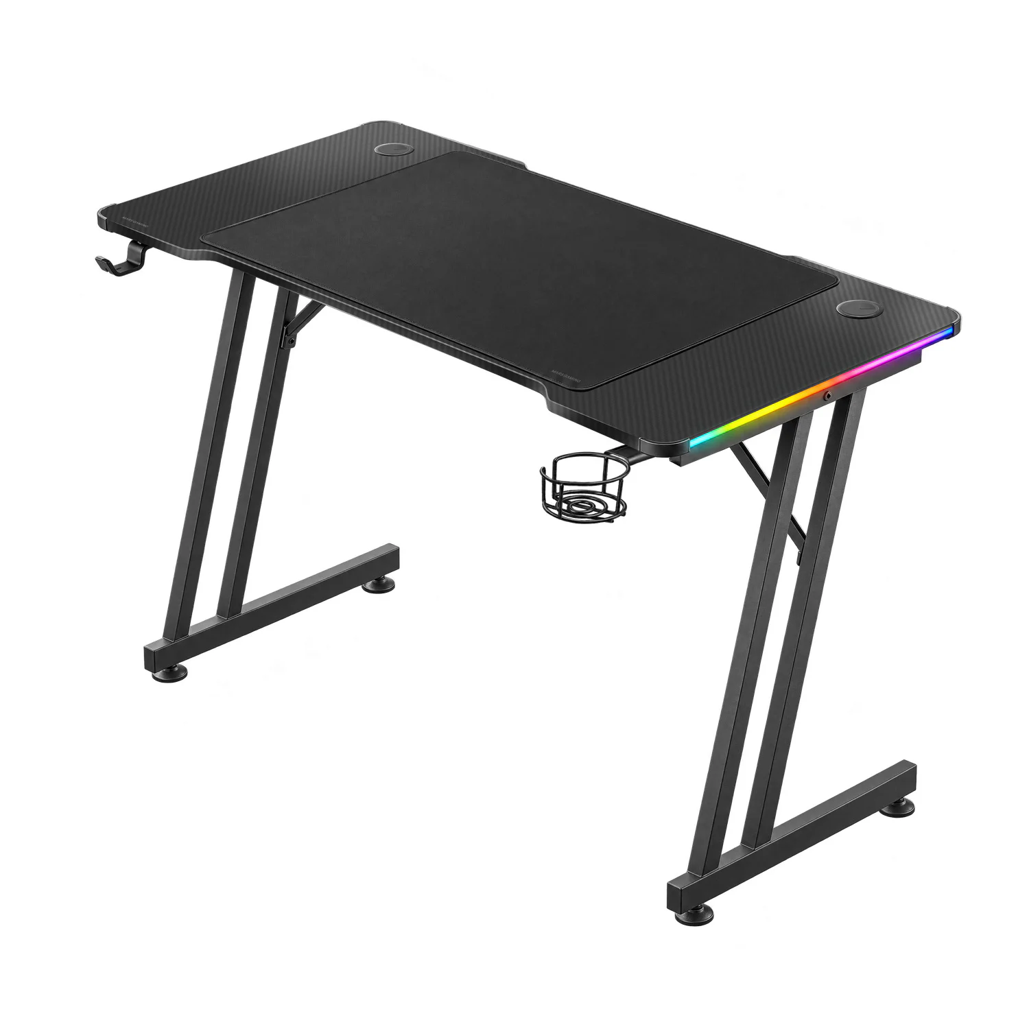 Secretária Gaming Mars Gaming MGD-A120RGB 120x60 cm com Iluminação RGB e Tapete XXL Preta - Imagem 4