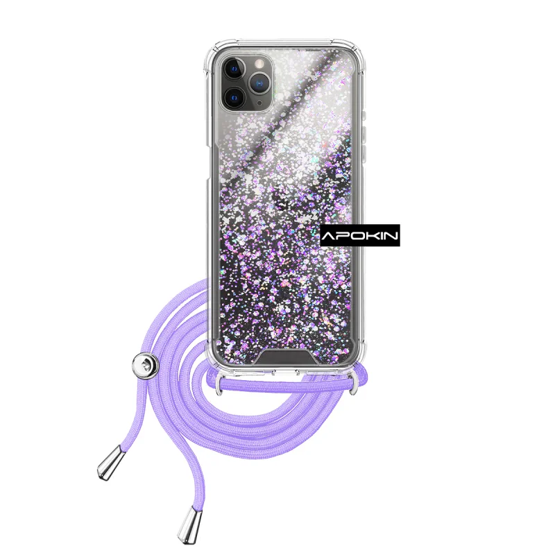 Capa Apokin em Gel Transparente com Cordão para iPhone 11 Pro Max Variedade de cores - Imagem 2