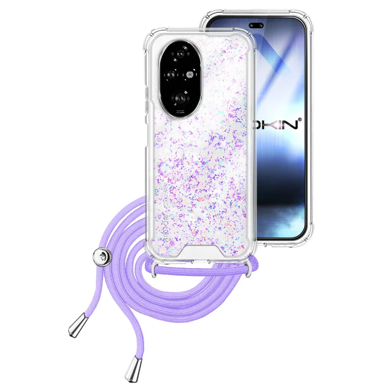 Capa Apokin para Honor 200 Gel Transparente com Cordão Preto - Imagem 2