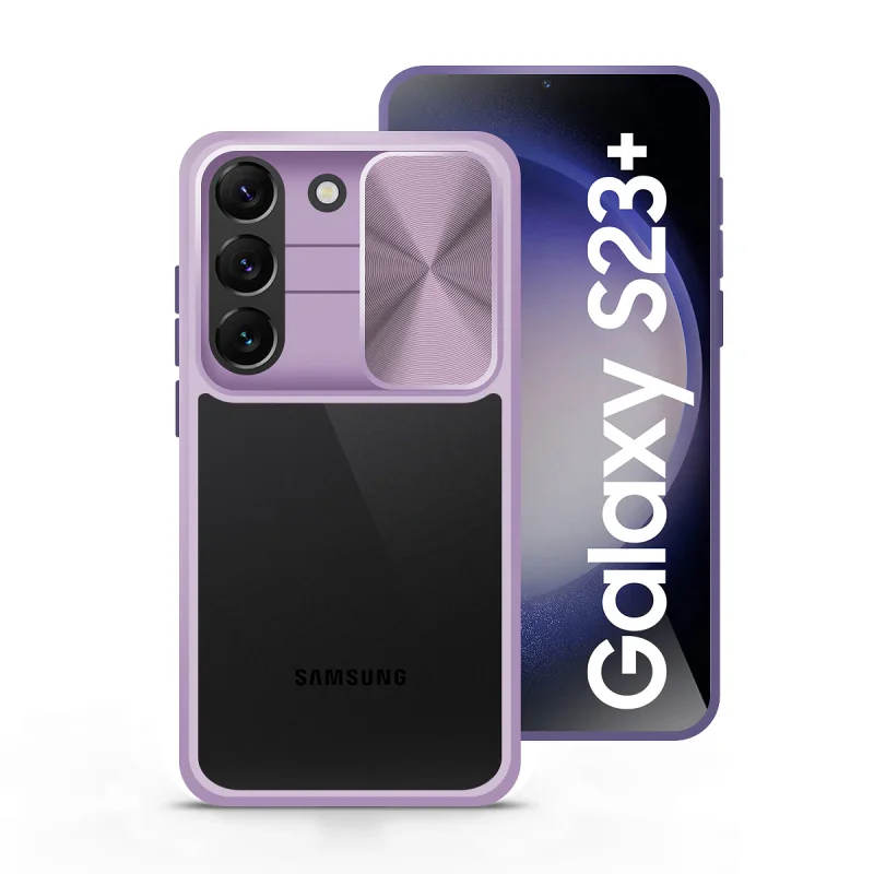 Capa Apokin para Samsung Galaxy S23 Plus Antichoque Gel com Tampa Deslizante para Câmara Preto - Imagem 4