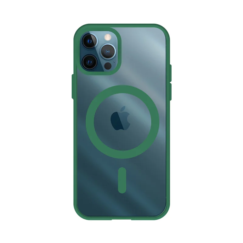 Capa Apokin para iPhone 12 Pro Transparente com Bordo Colorido e MagSafe Azul - Imagem 4