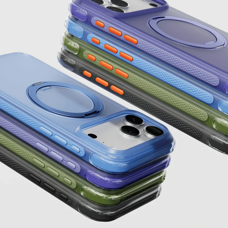 Capa Apokin Ostand O3 Air para iPhone 17 Pro Max e 18 Pro Max Laranja Cósmica - Imagem 3