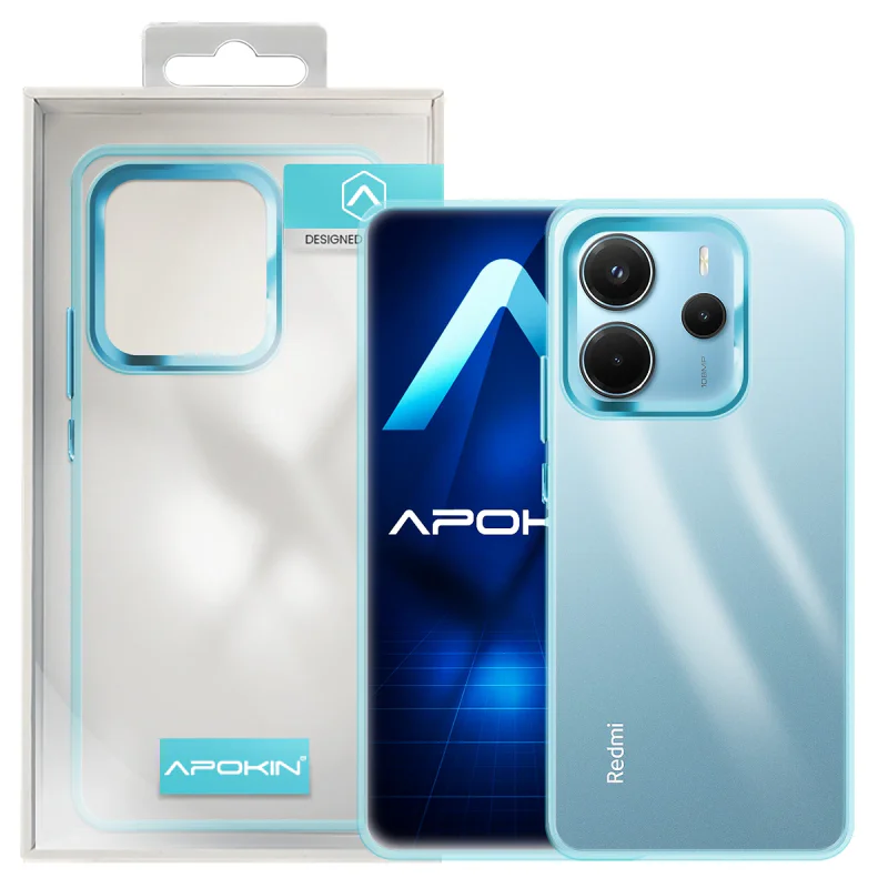 Capa Apokin para Xiaomi Redmi Note 14 5G em Acrílico Transparente Branco - Imagem 6