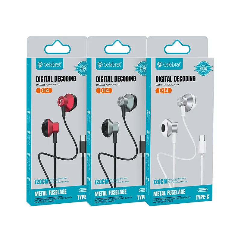 Auriculares com Microfone Apokin Celebrat D14 USB-C Preto
