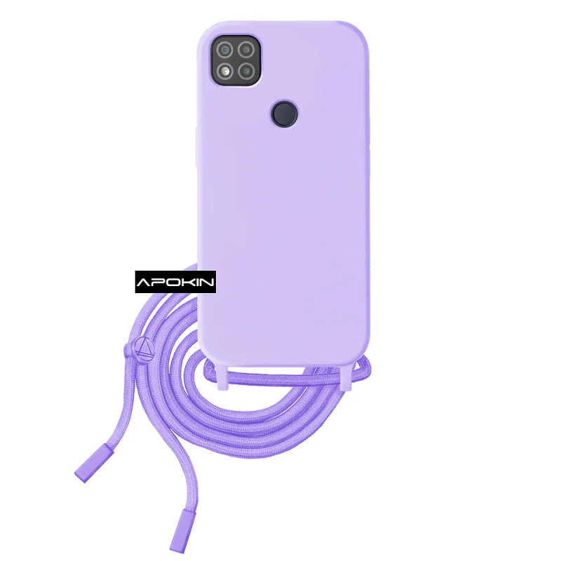 Capa Macia Apokin com Cordão para Xiaomi Redmi 9C Variedade de cores - Imagem 4