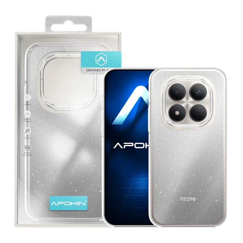 Capa Apokin para Xiaomi Redmi Note 14 Pro 5G e Poco X7 com Purpurina Variedade de cores - Imagem 3