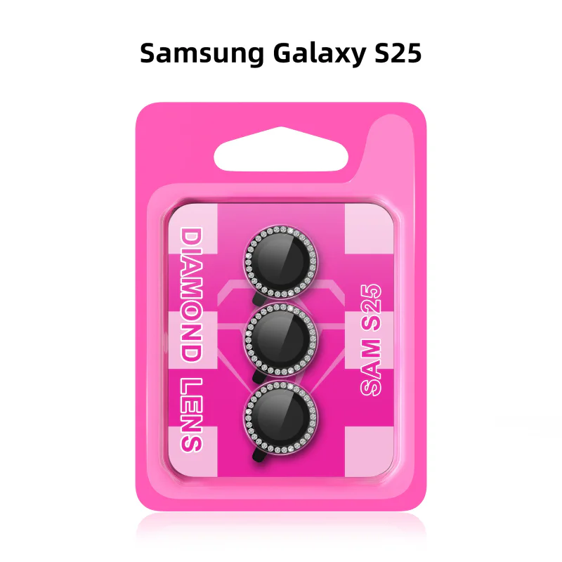 Protetor de Lentes Apokin para Samsung Galaxy S25 Diamante Preto - Imagem 1