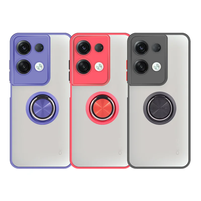 Capa Apokin para Oppo Reno 8 Pro Gel Efeito Fumado com Íman e Suporte Azul